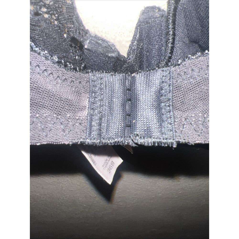 Victorias Secret Black Unlined Underwire Bra 36B Adjustable Straps - Picture 9 of 13